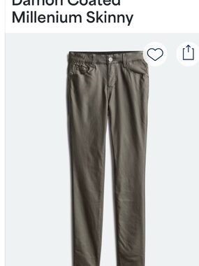 151 Goddess Fit faux leather look skinny pant dark olive